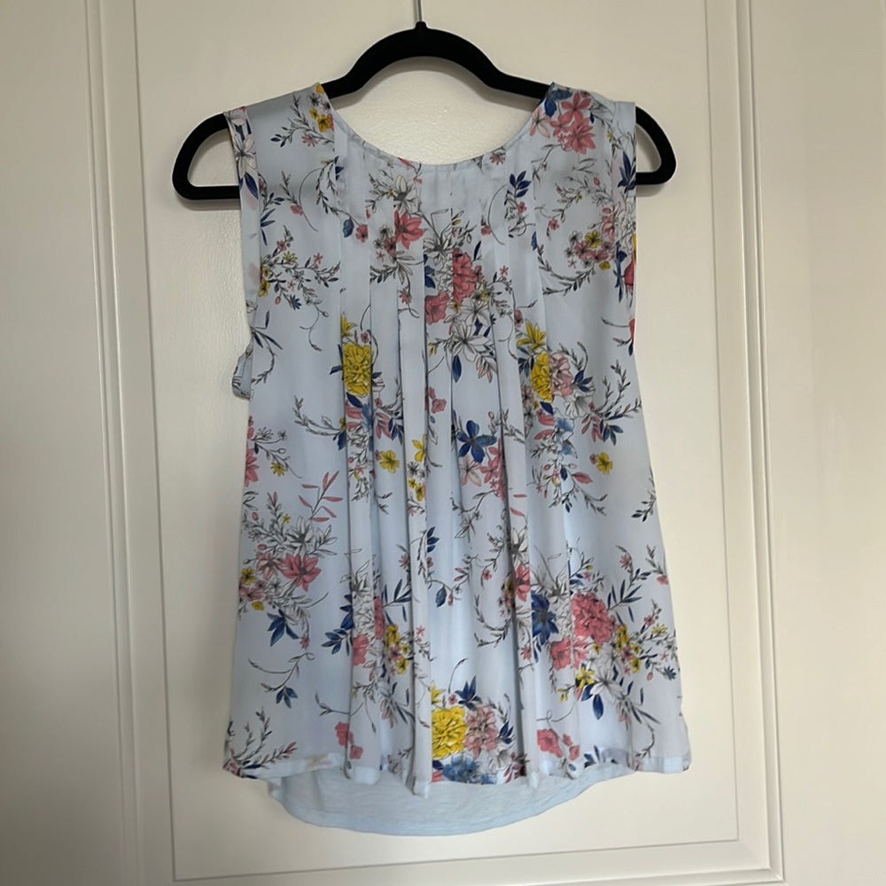 Blue Floral Blouse